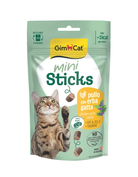 Gimcat Mini Sticks Kedi Otlu&Tavuklu Ödül Çubukları 50gr ürün görseli