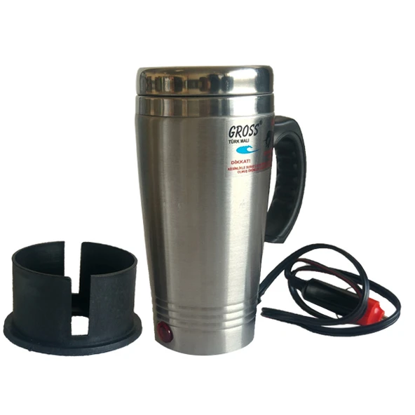 Araç İçi Su Isıtıcı Termos Kupa - Çay Kahve Makinesi - 12V (PNG-0051)