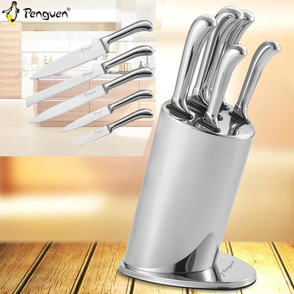 Mutfak Bıçak Seti - 6'lı  - Nora - Inox - Penguen (PNG-1800) ürün görseli