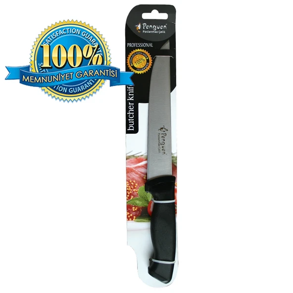 Mutfak Bıçağı - Silikon Ergonomik Sap - No: 8 - Kırmızı (PNG-1559-8) ürün görseli