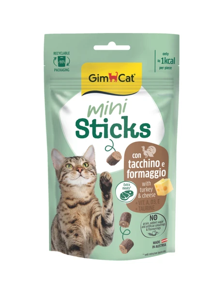 Gimcat Mini Sticks Hindili&Peynirli Ödül Çubukları 50gr ürün görseli
