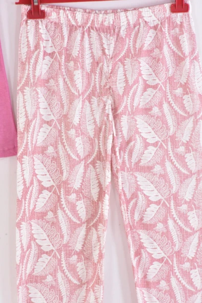 Lila İç Giyim Kadın Rtn-05 Kısa Kol Desenli Pijama Takımı - Resim 3