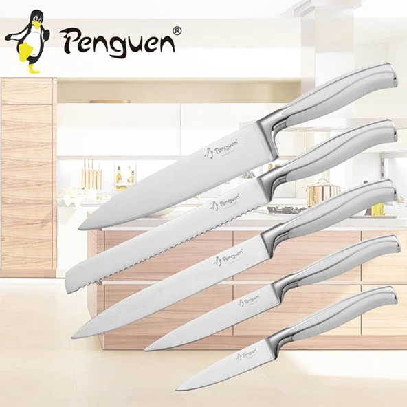 Mutfak Bıçak Seti - 6'lı  - Hera - Inox - Penguen (PNG-1802) - Resim 2