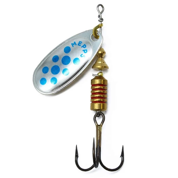 Alabalık Turna Döner Olta Kaşık - Mepps - Comet - Gümüş/Mavi Noktalı No:0 ürün görseli