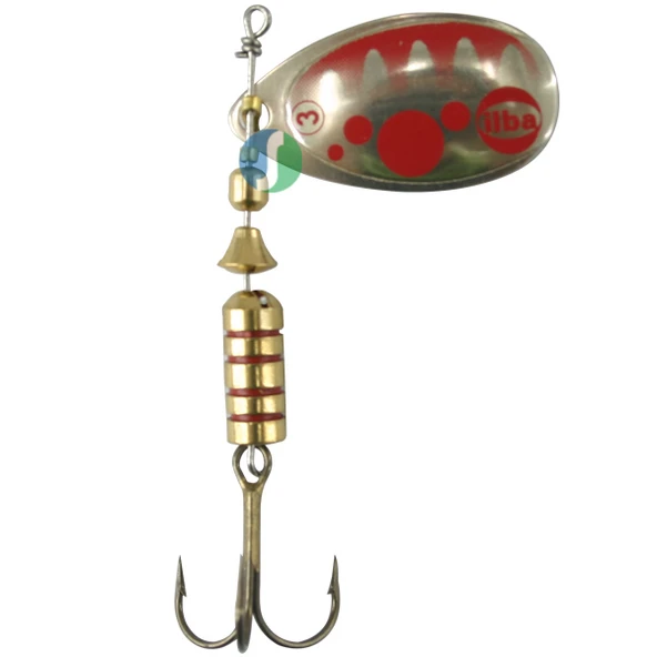 Alabalık Turna Döner Olta Kaşık - Ilba Bubble B20113 - Gümüş/Kırmızı - No:3 ürün görseli