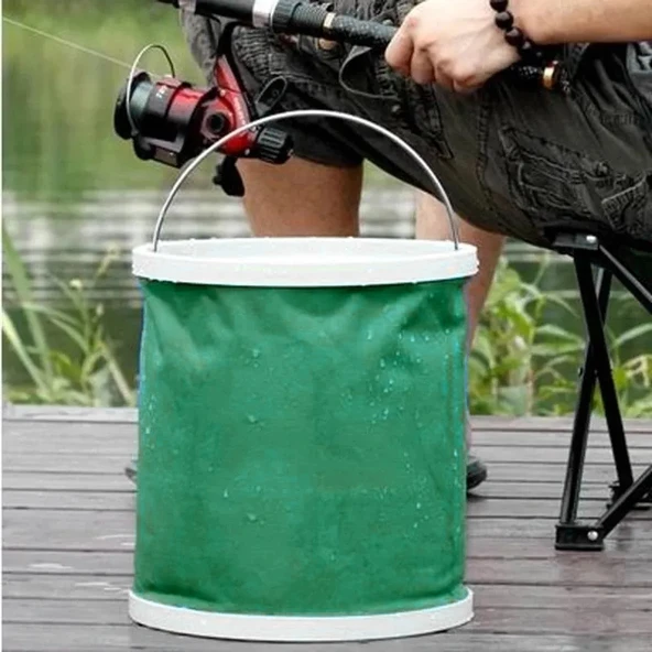 Protackle Katlanabilir Balıkçı Kovası 9 lt Haki - Resim 4