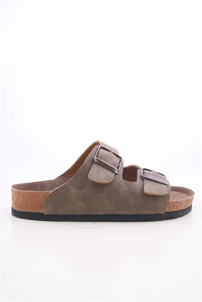 indispensablely  Madrid Unisex Ortopedik Tabanlı   Bantlı Tokalı Günlük Rahat Ev & Dışarı Terliği - Resim 4