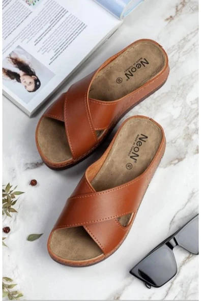 indispensablely Lina Kadın Ortopedik Konfor Modeli Hafif Topuklu Günlük Dışarı Ev İçi Terliği ürün görseli