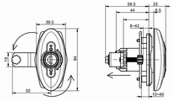 Sensation Karavan Bagaj Kilidi Sıkışırmalı Badem Tipi - 2