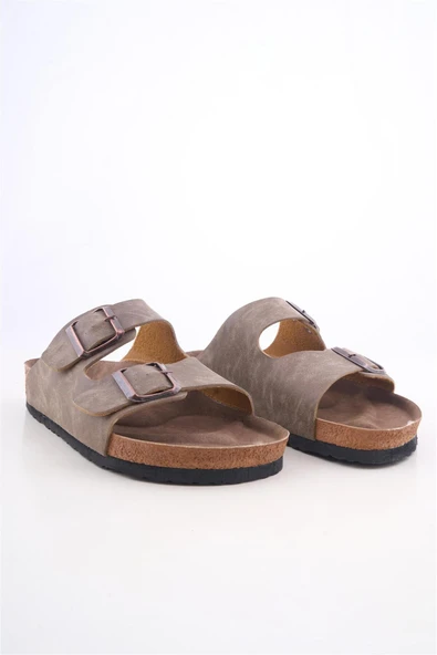 indispensablely  Madrid Unisex Ortopedik Tabanlı   Bantlı Tokalı Günlük Rahat Ev & Dışarı Terliği - Resim 5