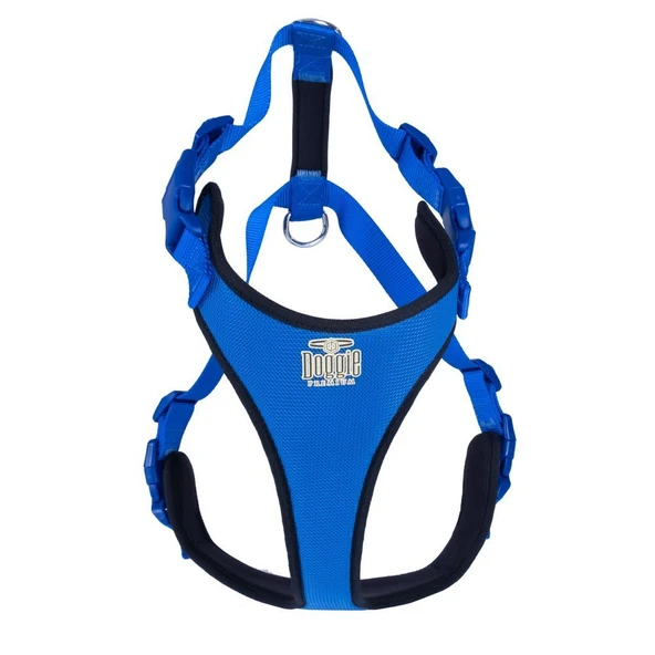 Doggie Havalı Dokuma Göğüs Tasması Royal Blue 2.0*55-65 cm (ADGT L) - 2