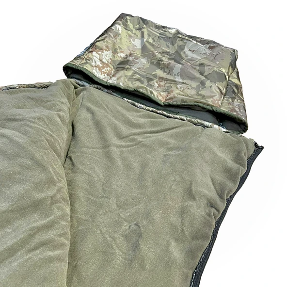 Kamuflaj Uyku Tulumu - İçi Polarlı - Su İtici Kumaş - Accord Extreme - 3