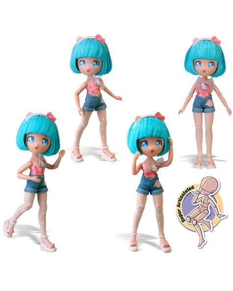 Hello Kity Manga Bebek Pretty Pink Scooter Figür Seti 40968 - 2