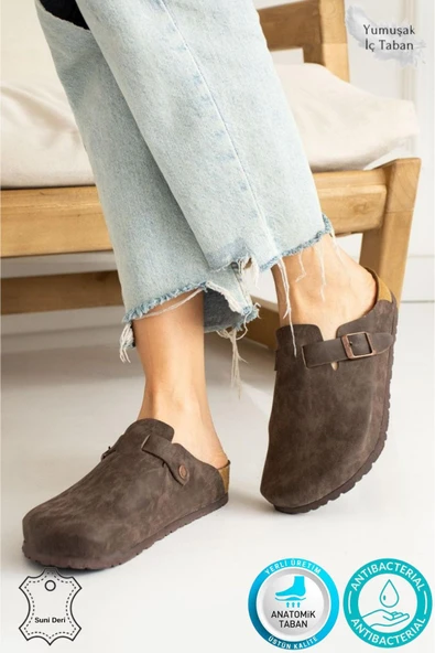 indispensablely  Berlin Unisex  Tabanlı Önü Kapalı Tokalı Sabo Günlük Ev Dışarı Terliği ürün görseli