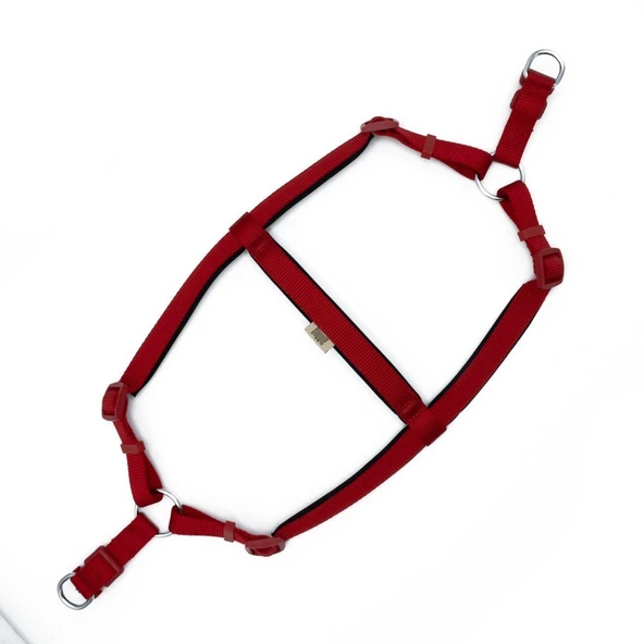 Doggie Konfor Dokuma Ronin Göğüs Tasması Kırmızı 2.0*55-65 cm (DSGT L) - 2