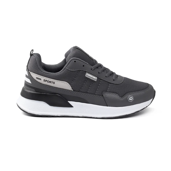 Erkek Füme Spor Ayakkabı Rahat Yürüyüş Koşu Günlük Sneaker Bağcıklı Hafif Taban - Resim 3