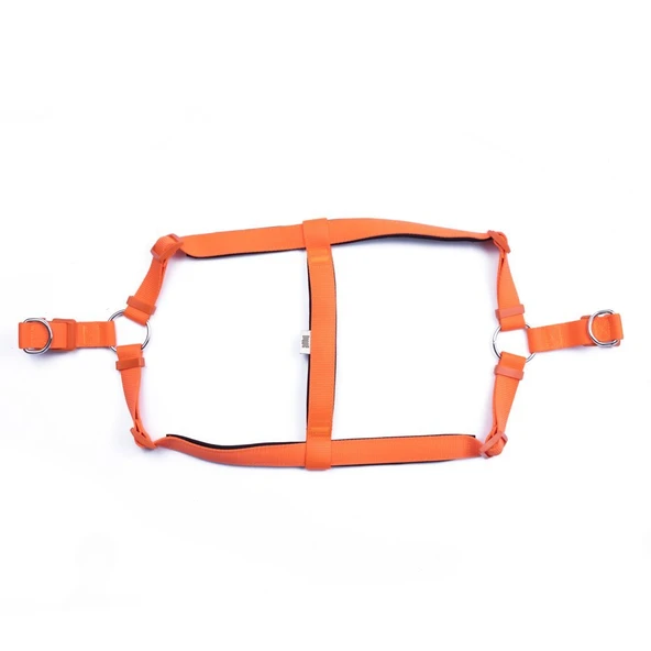Doggie Konfor Dokuma Ronin Göğüs Tasması Turuncu 2.5*65-75 cm (DSGT XL) - 2