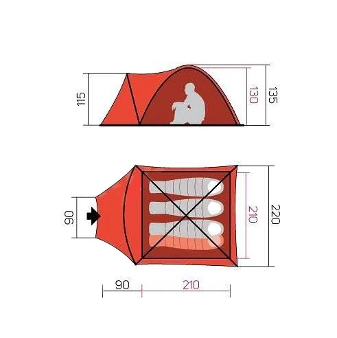 Hannah Harbor 4 Kişilik 3 Mevsim Çadır Spring Green 135*300*220 cm - 4