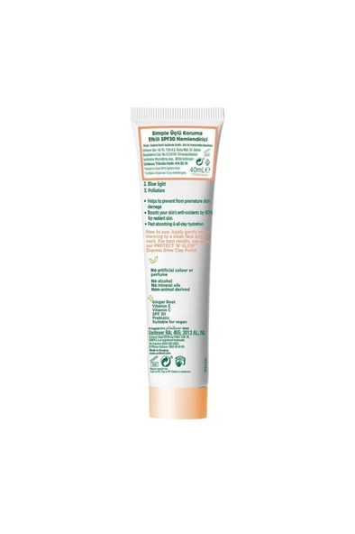 Simple Protect 'n' Glow Üçlü Koruma Etkili Spf30 Nemlendirici Işıltısını Kaybetmiş Ciltlere 40 ml - 7