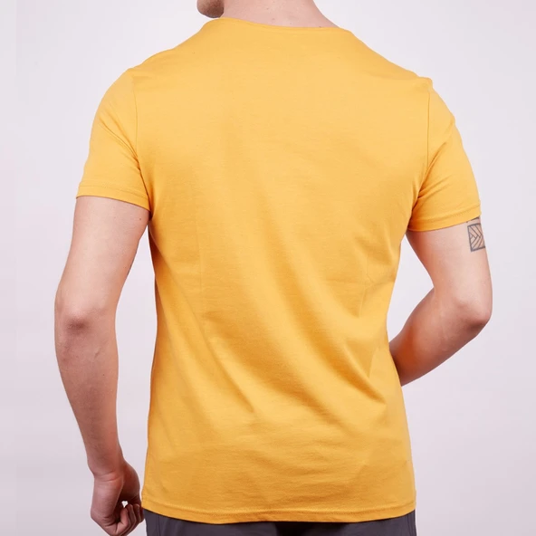 Erkek Tişört - Pamuklu Spor Tişört - Buteo - Hardal (600610) - 3