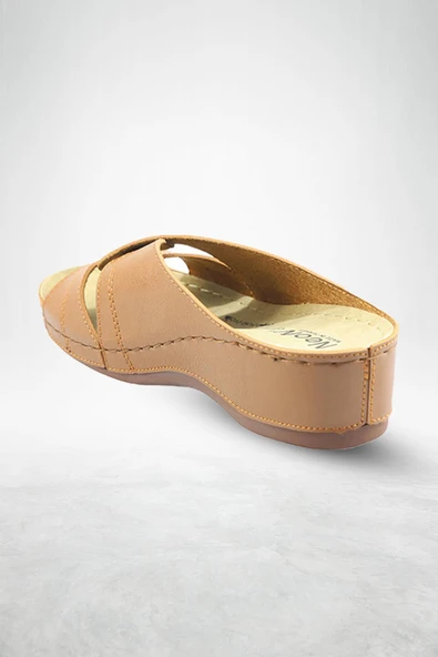 indispensablely  Putu Kadın Çapraz Konfor Modeli Günlük Ortopedik   Orta Yaş  Ev & Dışarı Terliği - Resim 6