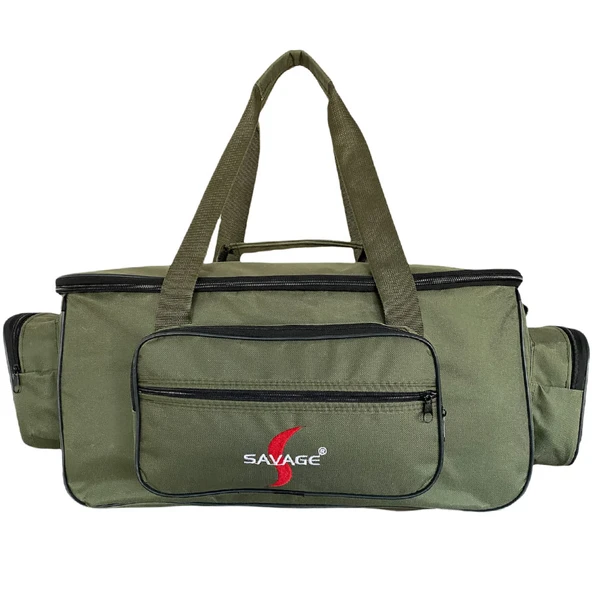 Çok Amaçlı Malzeme Çantası - Büyük - Haki - 35021 - Balıkçı Çantası - Seyahat Çantası - 4
