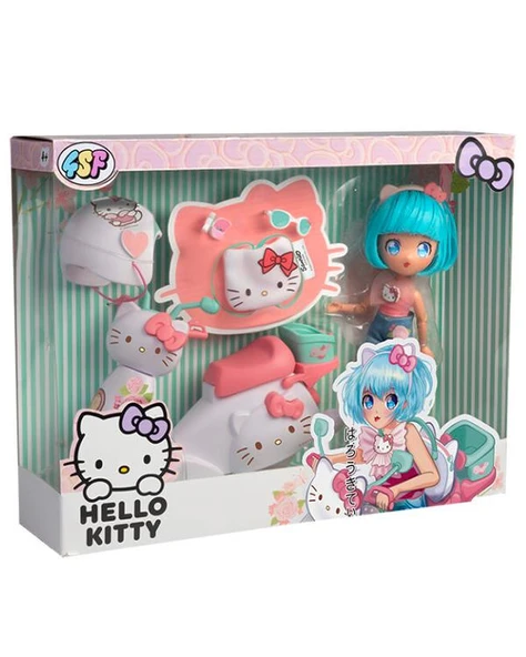 Hello Kity Manga Bebek Pretty Pink Scooter Figür Seti 40968