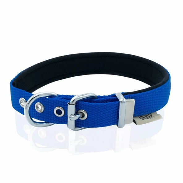 Doggie Konfor Dokuma Kemikli Boyun Tasması Royal Blue 2.0*35-40 cm (DSBT-2062 M) - 3