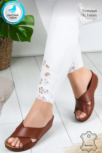 indispensablely  Desy Kadın Ortopedik Taban Şık Konfor Modeli Günlük   Anne Ev Dışarı Terliği ürün görseli