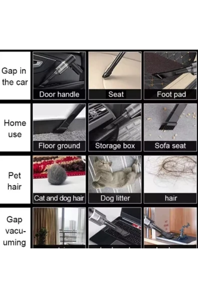 WEHHLER Bmw X1 E84 2009-2010-2011-2012-2013-2014-2015 Güçlü Emiş ve Üfleme Özellikli Mini Süpürge - Resim 5