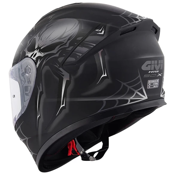 GIVI 50.X ARACHNO MAT SİYAH-GRİ KAPALI KASK - Resim 3