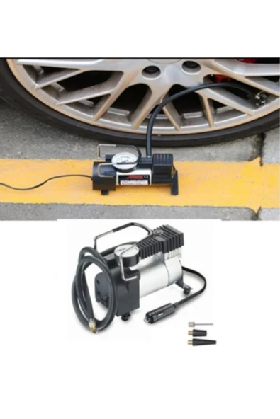 WEHHLER Metal Lastik Hava Kompresörü Araba Oto Araç Lastik Şişirme Pompası - Resim 4