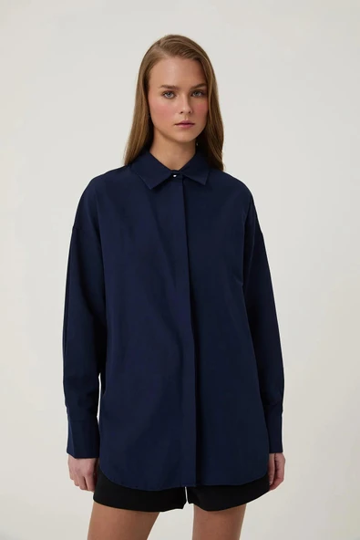 Quzu Oversize Kadın Gömlek - 3