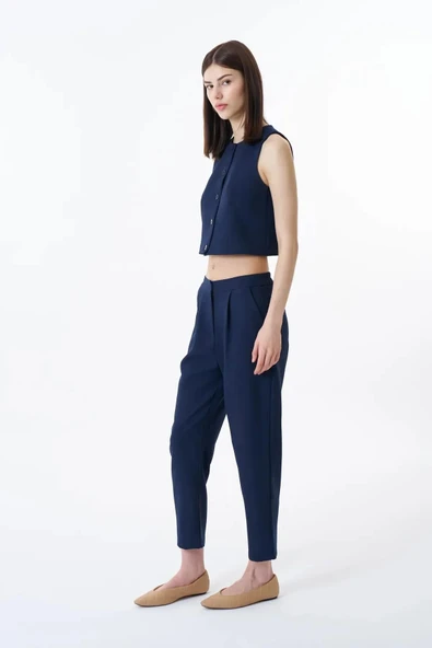 Quzu Kemer Detaylı Kadın Pantolon - 3