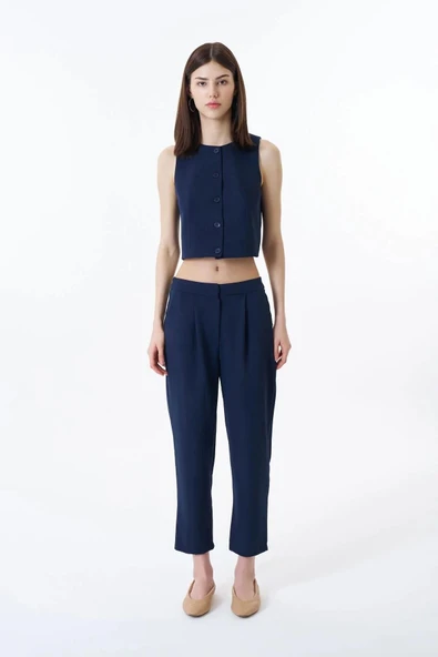 Quzu Kemer Detaylı Kadın Pantolon - 4