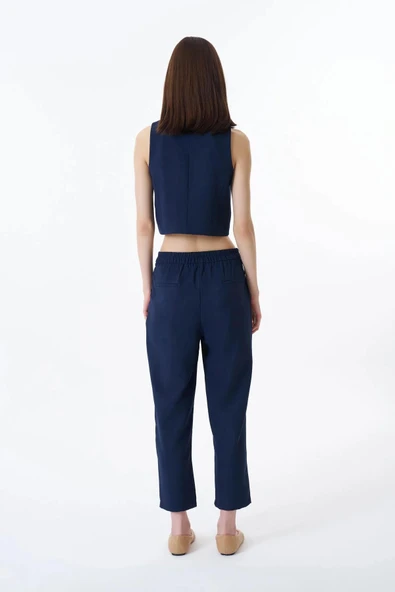 Quzu Kemer Detaylı Kadın Pantolon - 5