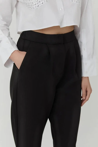 Quzu Kemer Detaylı Kadın Pantolon - 3