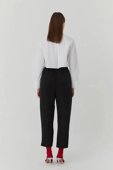 Quzu Kemer Detaylı Kadın Pantolon - 4