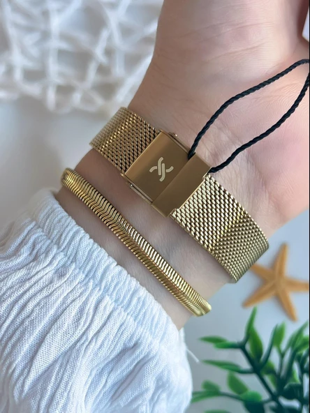 Daniel Klein Çelik Kordon 3 Atm Suya Dayanıklı Özel Tasarım Kadın Kol Saat+Bileklik VS.BLKT.0594 - Resim 3