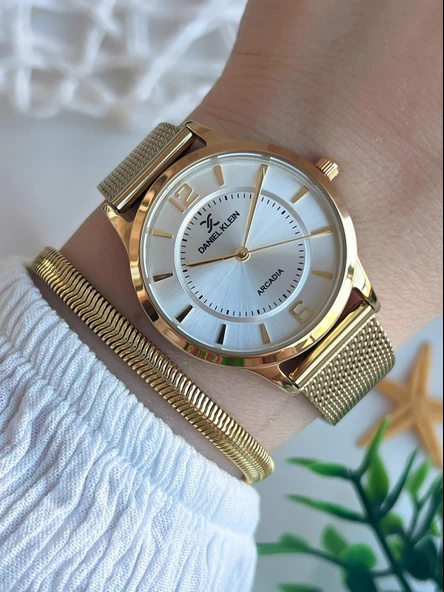 Daniel Klein Çelik Kordon 3 Atm Suya Dayanıklı Özel Tasarım Kadın Kol Saat+Bileklik VS.BLKT.0594 ürün görseli