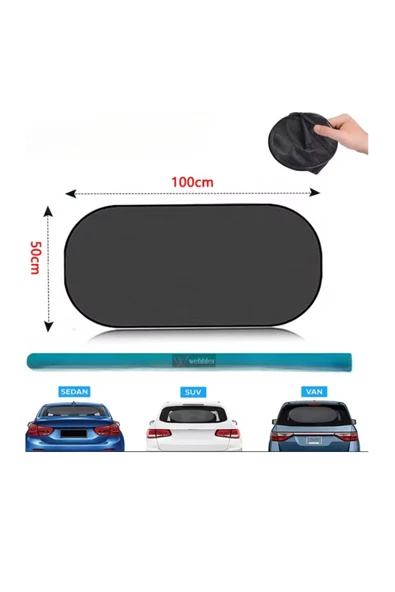 WEHHLER Ford Galaxy 2016-2017-2018-2019-2020-2021-2022-2023-2024-2025 Arka Cam Perdesi-Güneşlik - Resim 5