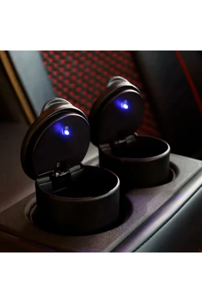 WEHHLER Smart Fortwo 2015-2016-2017-2018-2019-2020-2021 Mavi Işıklı Kapaklı-Küllük-Bardaklık-Kumbara - Resim 5