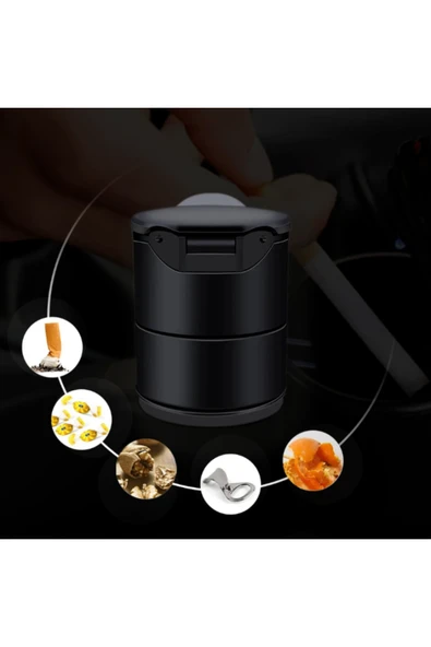 WEHHLER Smart Fortwo 2015-2016-2017-2018-2019-2020-2021 Mavi Işıklı Kapaklı-Küllük-Bardaklık-Kumbara - Resim 6