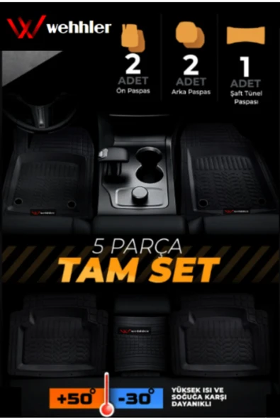 WEHHLER Ford SİERRA 1986 1994 HB (Liftback) Havuzlu Yumuşak Kesilebilir Kaliteli Paspas ürün görseli