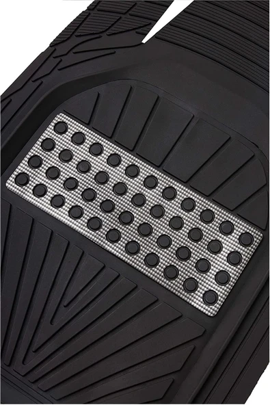Beka52 Mitsubishi Lancer 2004 Uyumlu 4D Havuzlu Yeni Nesil Universal Paspas Krom Gri - 5