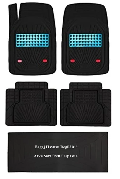 Beka52 Mitsubishi Attrage Sedan 2018 Uyumlu 4D Havuzlu Yeni Nesil Universal Paspas Mavi - Resim 2