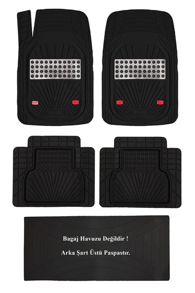 Beka52 Seat İbiza SW 2013 4D Havuzlu Yeni Nesil Universal Paspas Krom Gri - Resim 2