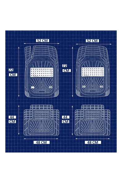 Beka52 AUDİ A4 B9 STW - AVANT 2021 4D Havuzlu Yeni Nesil Universal Paspas Mavi - 5