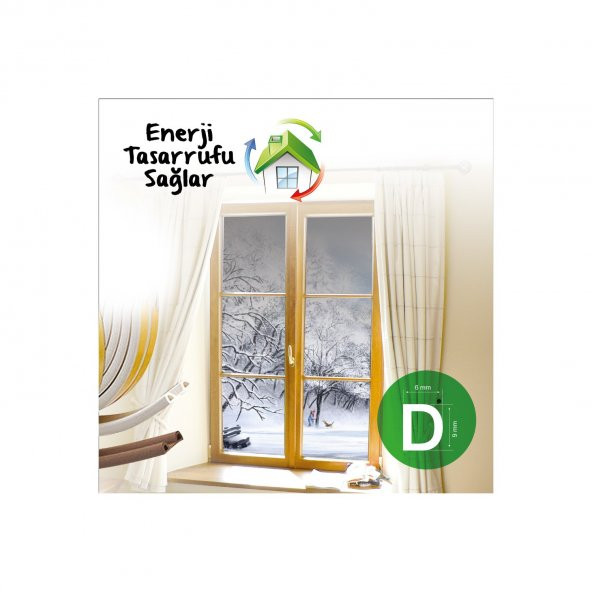 KAPI PENCERE İZALOSYON BANDI-D PROFİL-KAHVE - 2