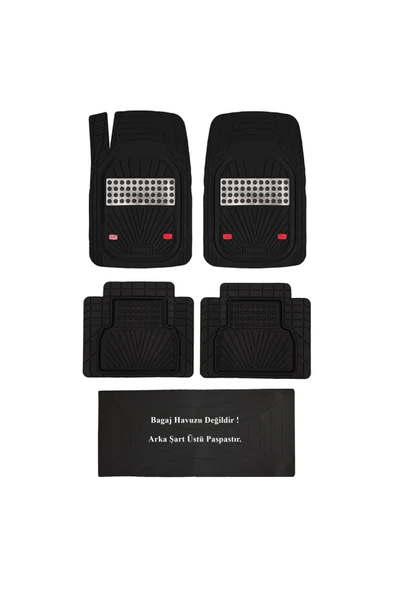 Beka52 Seat Toledo Sedan 2004 4D Havuzlu Yeni Nesil Universal Paspas Krom Gri - 4
